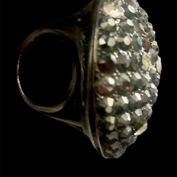 Large Metal Disco Planet Meteor Aurora Borealis Statement Ring circa 1970 - Picture 6 of 7